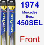 Front Wiper Blade Pack for 1974 Mercedes-Benz 450SEL - Hybrid