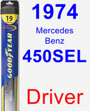 Driver Wiper Blade for 1974 Mercedes-Benz 450SEL - Hybrid