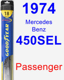 Passenger Wiper Blade for 1974 Mercedes-Benz 450SEL - Hybrid