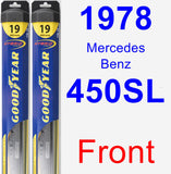 Front Wiper Blade Pack for 1978 Mercedes-Benz 450SL - Hybrid