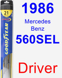 Driver Wiper Blade for 1986 Mercedes-Benz 560SEL - Hybrid