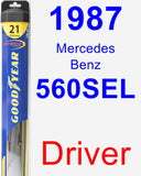 Driver Wiper Blade for 1987 Mercedes-Benz 560SEL - Hybrid