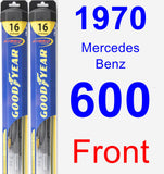 Front Wiper Blade Pack for 1970 Mercedes-Benz 600 - Hybrid