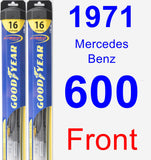 Front Wiper Blade Pack for 1971 Mercedes-Benz 600 - Hybrid