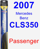 Passenger Wiper Blade for 2007 Mercedes-Benz CLS350 - Hybrid