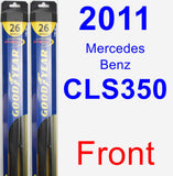 Front Wiper Blade Pack for 2011 Mercedes-Benz CLS350 - Hybrid