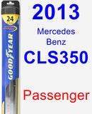 Passenger Wiper Blade for 2013 Mercedes-Benz CLS350 - Hybrid