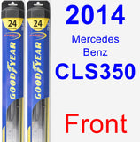 Front Wiper Blade Pack for 2014 Mercedes-Benz CLS350 - Hybrid