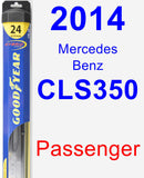 Passenger Wiper Blade for 2014 Mercedes-Benz CLS350 - Hybrid