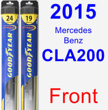 Front Wiper Blade Pack for 2015 Mercedes-Benz CLA200 - Hybrid