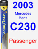 Passenger Wiper Blade for 2003 Mercedes-Benz C230 - Hybrid