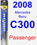 Passenger Wiper Blade for 2008 Mercedes-Benz C300 - Hybrid