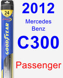 Passenger Wiper Blade for 2012 Mercedes-Benz C300 - Hybrid