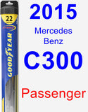 Passenger Wiper Blade for 2015 Mercedes-Benz C300 - Hybrid