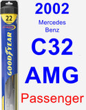 Passenger Wiper Blade for 2002 Mercedes-Benz C32 AMG - Hybrid