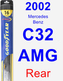 Rear Wiper Blade for 2002 Mercedes-Benz C32 AMG - Hybrid