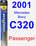 Passenger Wiper Blade for 2001 Mercedes-Benz C320 - Hybrid