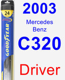 Driver Wiper Blade for 2003 Mercedes-Benz C320 - Hybrid