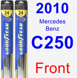 Front Wiper Blade Pack for 2010 Mercedes-Benz C250 - Hybrid