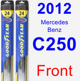 Front Wiper Blade Pack for 2012 Mercedes-Benz C250 - Hybrid