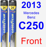 Front Wiper Blade Pack for 2013 Mercedes-Benz C250 - Hybrid