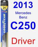 Driver Wiper Blade for 2013 Mercedes-Benz C250 - Hybrid