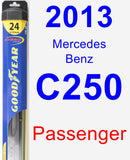 Passenger Wiper Blade for 2013 Mercedes-Benz C250 - Hybrid