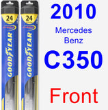 Front Wiper Blade Pack for 2010 Mercedes-Benz C350 - Hybrid