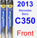 Front Wiper Blade Pack for 2013 Mercedes-Benz C350 - Hybrid