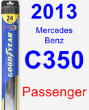 Passenger Wiper Blade for 2013 Mercedes-Benz C350 - Hybrid