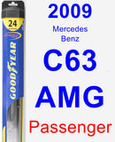 Passenger Wiper Blade for 2009 Mercedes-Benz C63 AMG - Hybrid