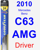 Driver Wiper Blade for 2010 Mercedes-Benz C63 AMG - Hybrid