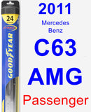 Passenger Wiper Blade for 2011 Mercedes-Benz C63 AMG - Hybrid