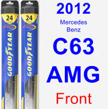 Front Wiper Blade Pack for 2012 Mercedes-Benz C63 AMG - Hybrid