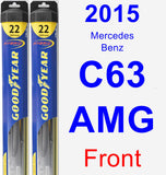 Front Wiper Blade Pack for 2015 Mercedes-Benz C63 AMG - Hybrid