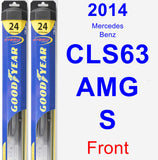 Front Wiper Blade Pack for 2014 Mercedes-Benz CLS63 AMG S - Hybrid