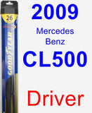 Driver Wiper Blade for 2009 Mercedes-Benz CL500 - Hybrid