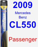 Passenger Wiper Blade for 2009 Mercedes-Benz CL550 - Hybrid