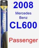 Passenger Wiper Blade for 2008 Mercedes-Benz CL600 - Hybrid