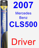 Driver Wiper Blade for 2007 Mercedes-Benz CLS500 - Hybrid