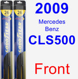 Front Wiper Blade Pack for 2009 Mercedes-Benz CLS500 - Hybrid