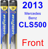 Front Wiper Blade Pack for 2013 Mercedes-Benz CLS500 - Hybrid