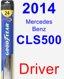 Driver Wiper Blade for 2014 Mercedes-Benz CLS500 - Hybrid