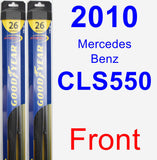 Front Wiper Blade Pack for 2010 Mercedes-Benz CLS550 - Hybrid