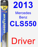 Driver Wiper Blade for 2013 Mercedes-Benz CLS550 - Hybrid