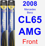 Front Wiper Blade Pack for 2008 Mercedes-Benz CL65 AMG - Hybrid