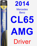 Driver Wiper Blade for 2014 Mercedes-Benz CL65 AMG - Hybrid