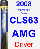 Driver Wiper Blade for 2008 Mercedes-Benz CLS63 AMG - Hybrid