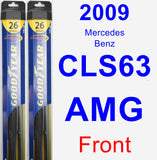 Front Wiper Blade Pack for 2009 Mercedes-Benz CLS63 AMG - Hybrid