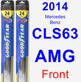 Front Wiper Blade Pack for 2014 Mercedes-Benz CLS63 AMG - Hybrid